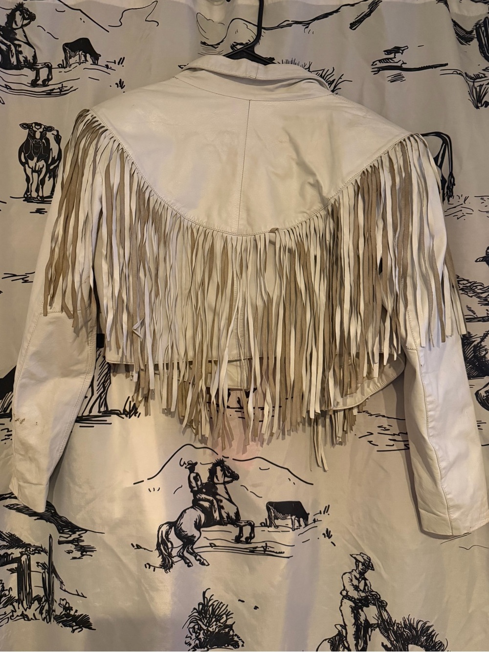Vintage Fringe Prégo Leather Jacket